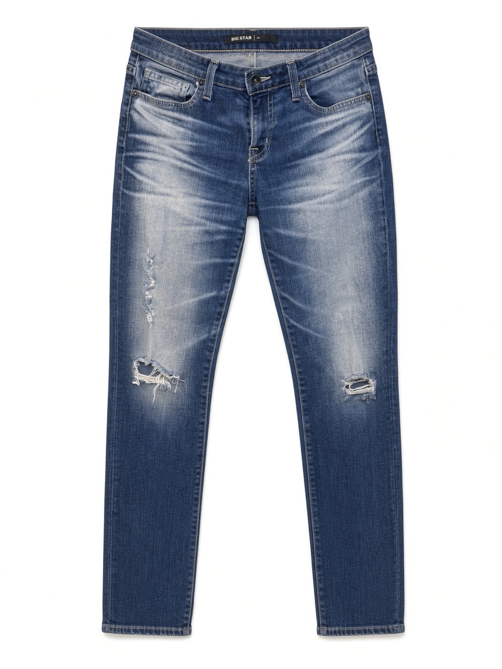 Big Star Women's Blue Distressed Skinny Jeans 27 US 4